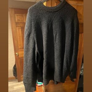 AllSaints Men's Charcoal Grey Sweater